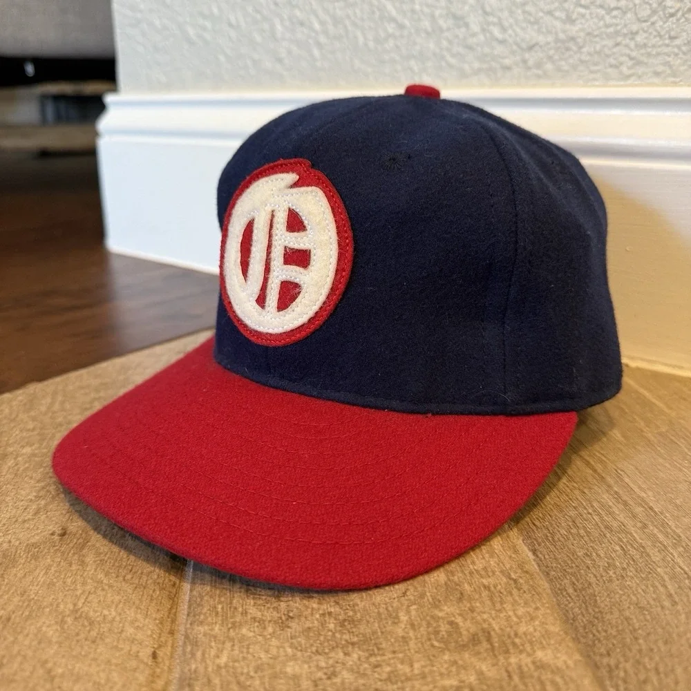Oakland Oaks Ebbets Field Flannels Wool Ballcap 7 1/8 Navy Red 1948 PCL USA Made